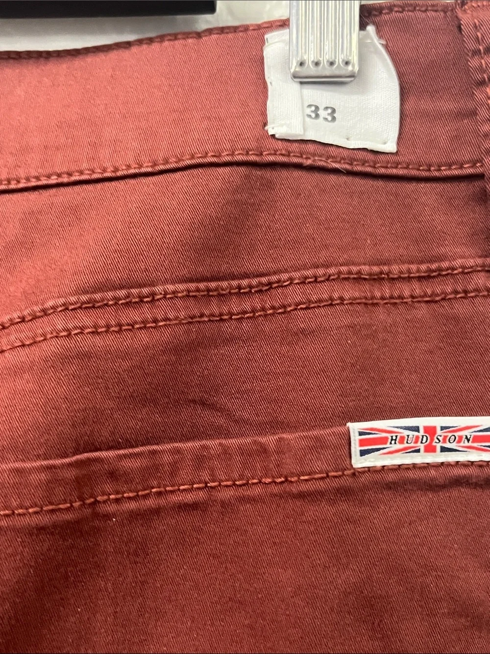 Hudson Slim Cargo Pants in Burgundy 33x32 #1148